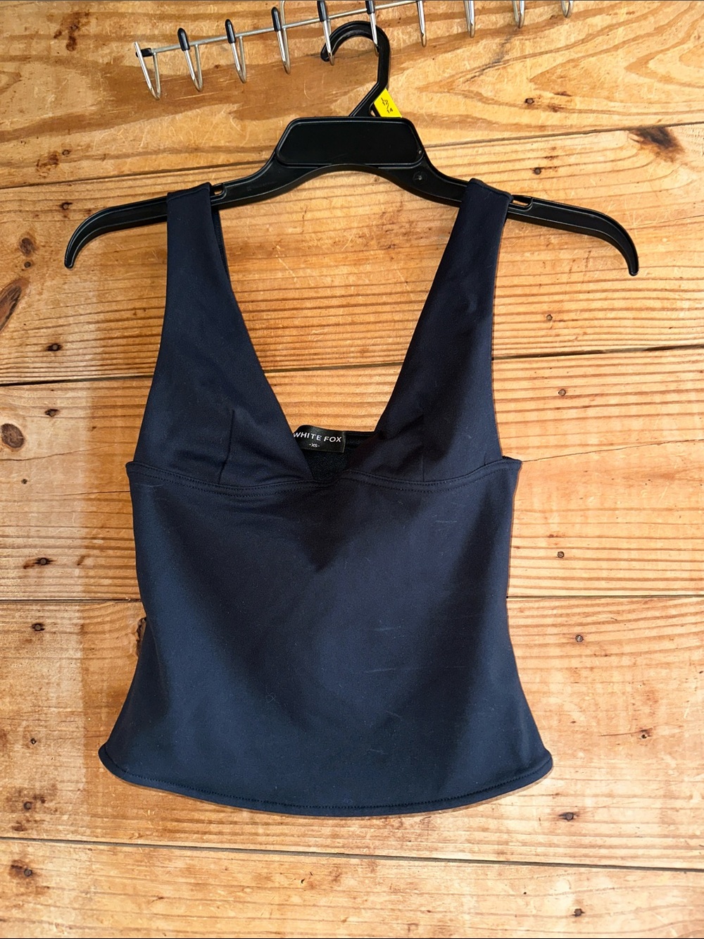White Fox Deep VNeck Tank Top